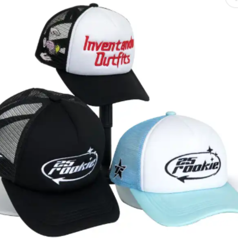Dostosowany haft 3D CAPER CAP OEM Custom własne logo haft haftowy pianka trucker hat siath