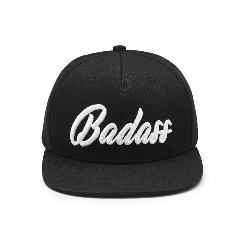 OEM Design Flat Brim 6 Panel Niestandardowe logo haftu 3D Hip Hop Cap Snapback Hat dla mężczyzn